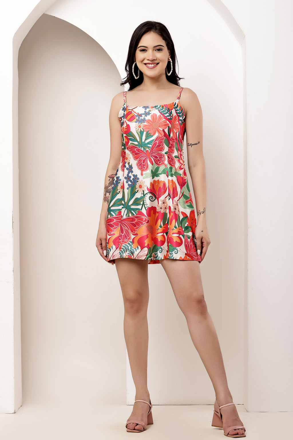 Wild Bloom Corset Back Mini Dress