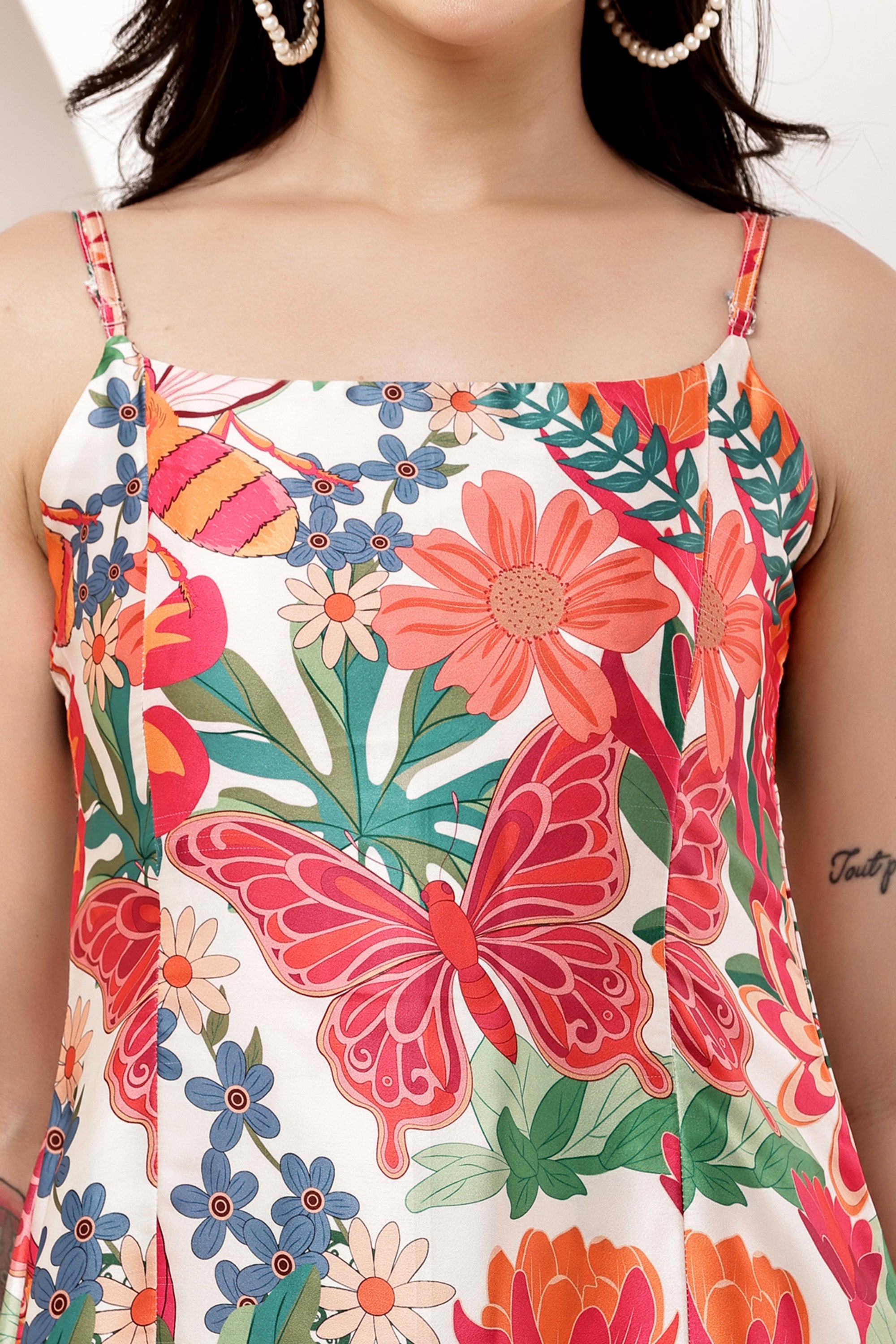 Wild Bloom Corset Back Mini Dress