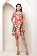 Petal Bow Tie-Up Mini Dress
