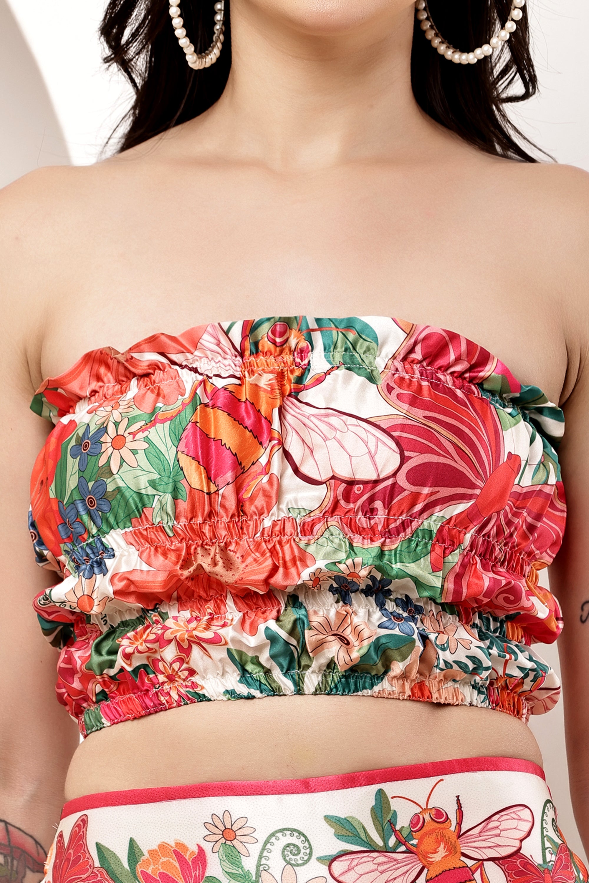 Bloom Rush Ruffle Tube Top & Pant Co-ord Set