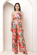 Garden Knot One-Shoulder Tie-Up Top & Pant Co-ord Set