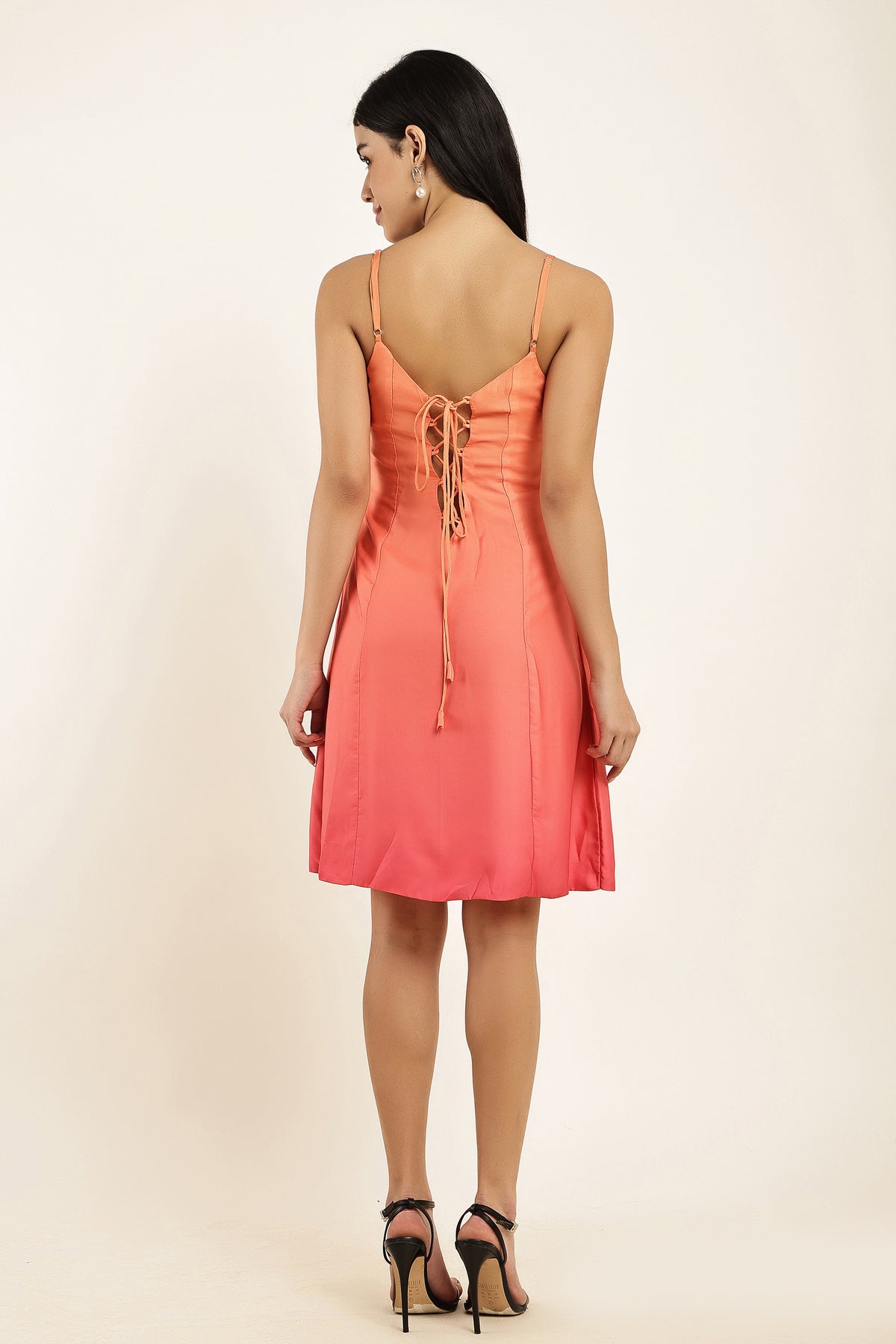 Sunset Ombre Corset Back Mini Dress