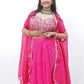 Elegant Fuchsia Pink Embroidered Lehenga Set
