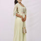 Pastel Green Embroidered Cape Set