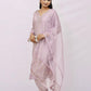 Mauve pink kurta set with dupatta