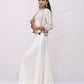 Ivory Mirror Work Cape Set