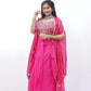 Elegant Fuchsia Pink Embroidered Lehenga Set