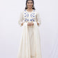 Ivory Embroidered Kurta Set with Palazzo and Dupatta