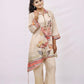 Cream short kurta with pant