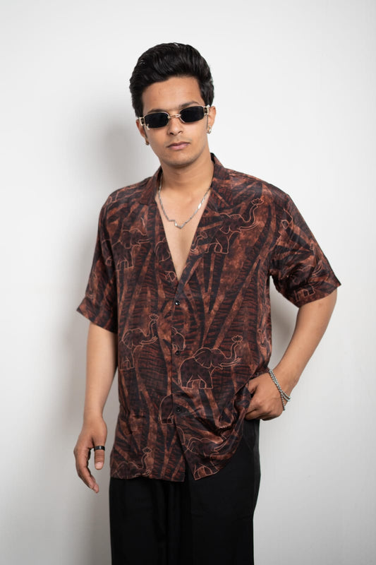 Brown elephant print