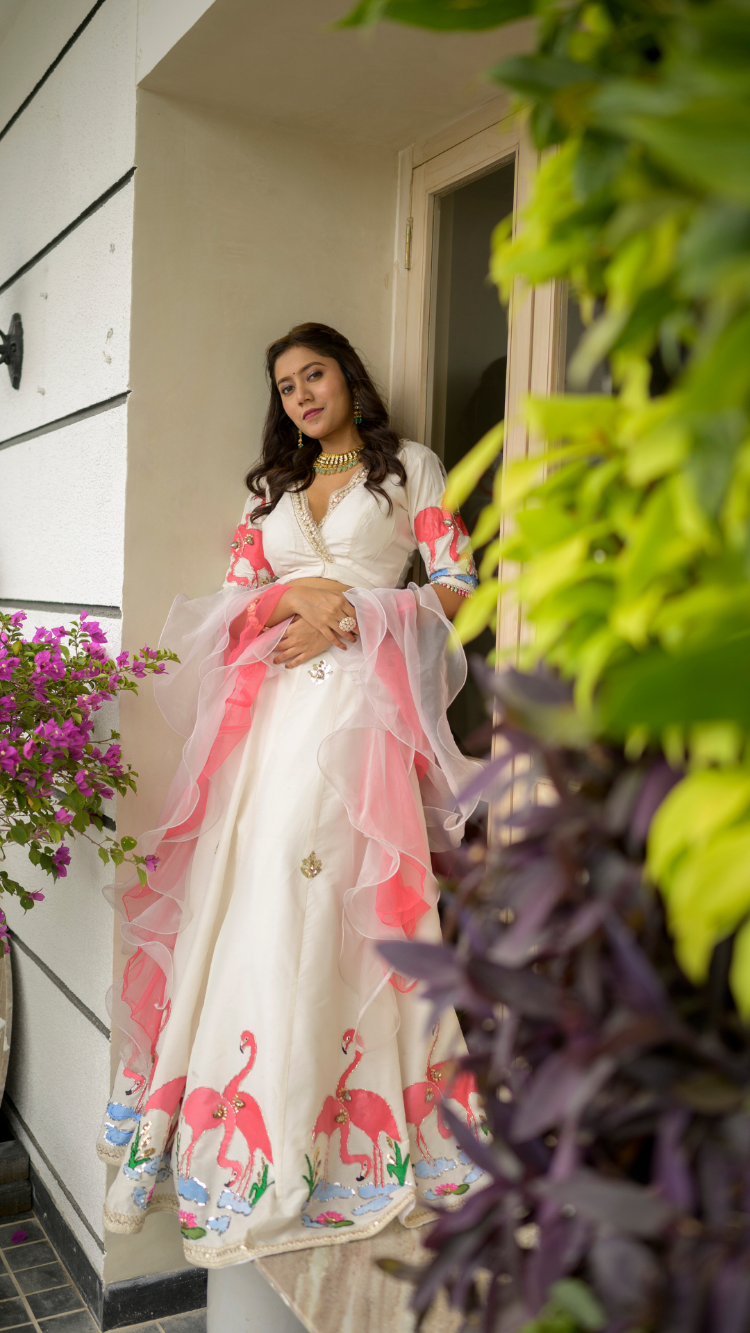 Hand Printed lehenga
