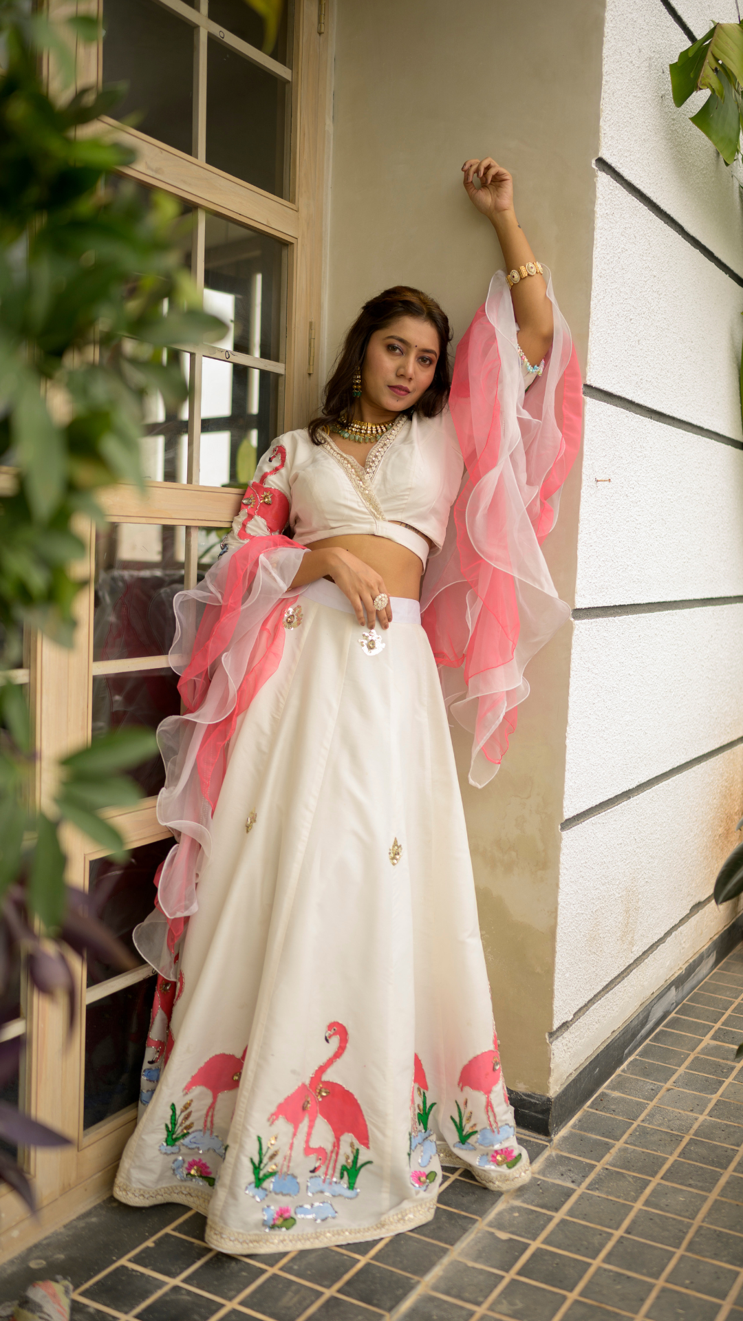 Hand Printed lehenga
