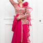 Pink Saree with Western Pattern