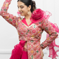 Pink Saree with Western Pattern