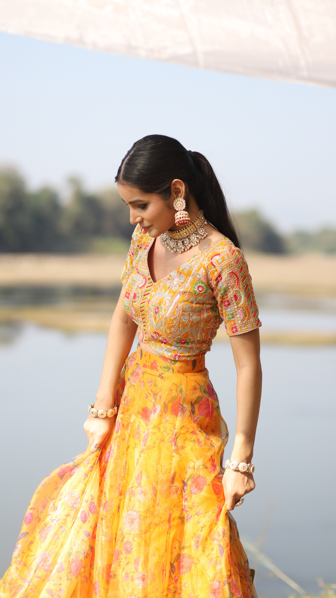 Organza Lehenga
