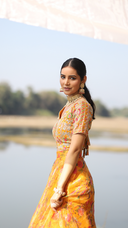 Organza Lehenga