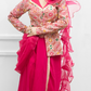Pink Saree with Western Pattern