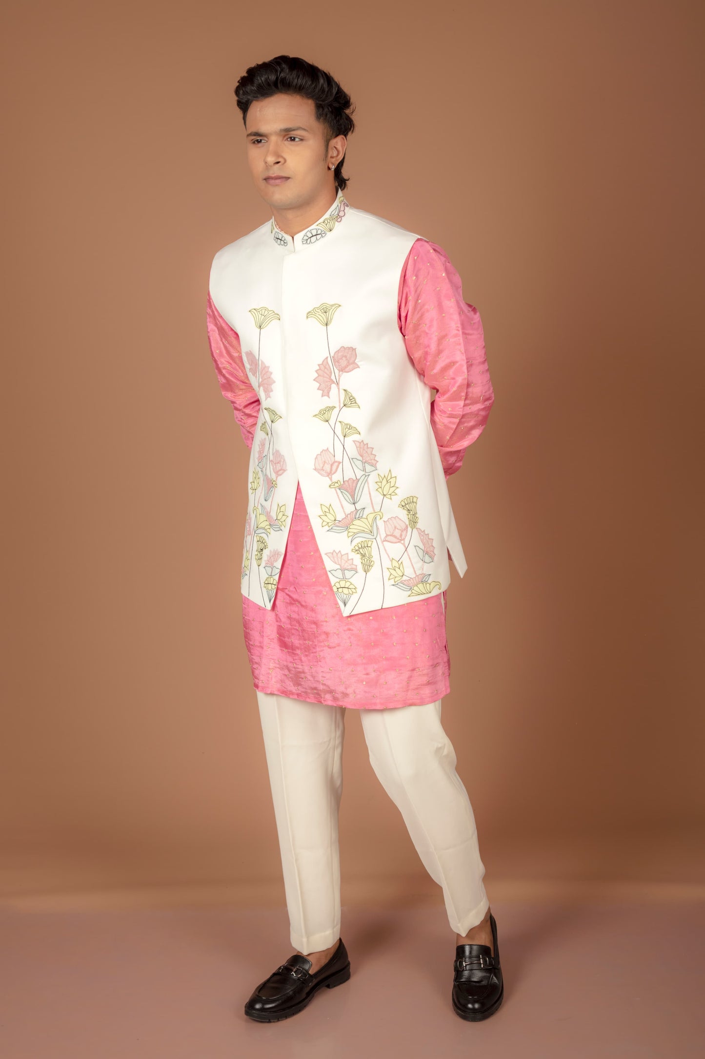 Modi jacket in white colour