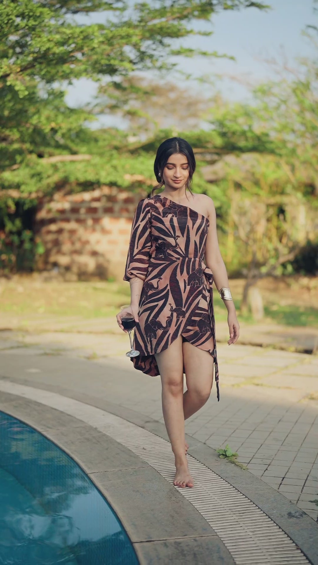 Safari | Printed Light Asymmetrical Dress for Women